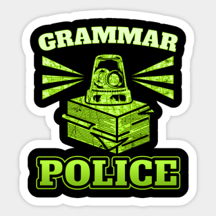 Grammar Police Officer Siren Light English Editor Sticker